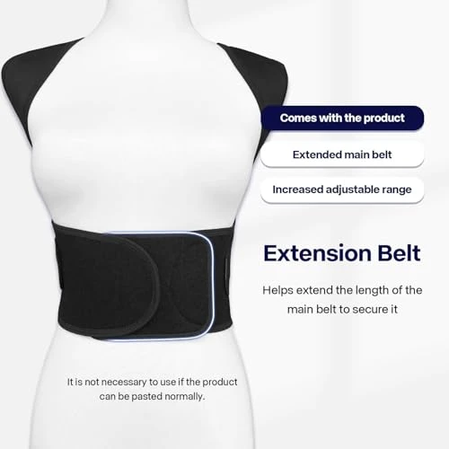 Posture Corrector Belt Universal Size Shoulder & Back Support Belt | Back Straightener Brace For Spine & Body Posture Correction | Clavicle Support For Unisex | Universal Size view 8