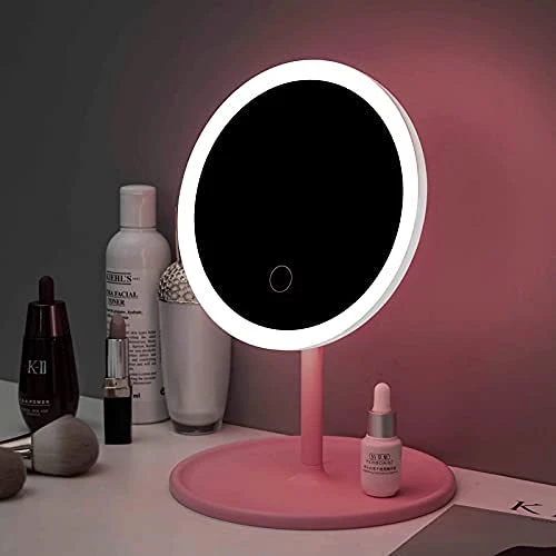 Design Studio Magnifying Makeup Mirror with Rechargeable LED Lights, Portable Tabletop Cosmetic/Ring Light Mirror for Home, Bathroom & Travel - Best Birthday Gift. (92854) view 1