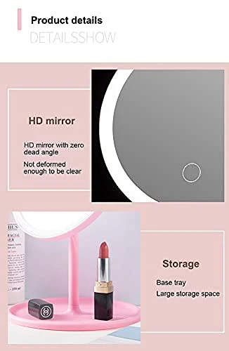 Design Studio Magnifying Makeup Mirror with Rechargeable LED Lights, Portable Tabletop Cosmetic/Ring Light Mirror for Home, Bathroom & Travel - Best Birthday Gift. (92854) view 3