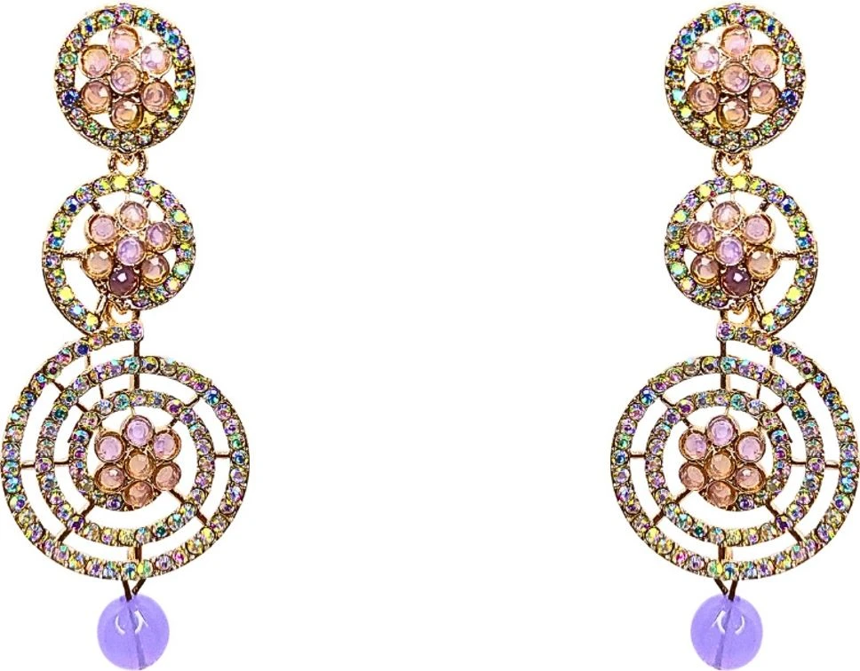 Tahaniya Pushpali Ranjana Floral Radiance Cascade Earring Drops & Danglers view 1