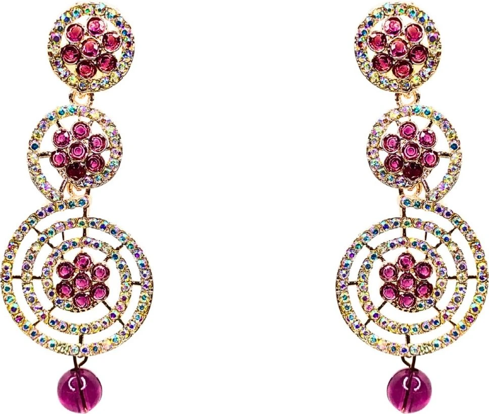 Tahaniya Pushpali Ranjana Floral Radiance Cascade Earring Drops & Danglers view 1