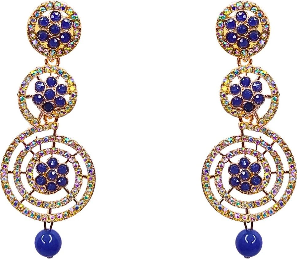 Tahaniya Pushpali Ranjana Floral Radiance Cascade Earring Drops & Danglers view 2