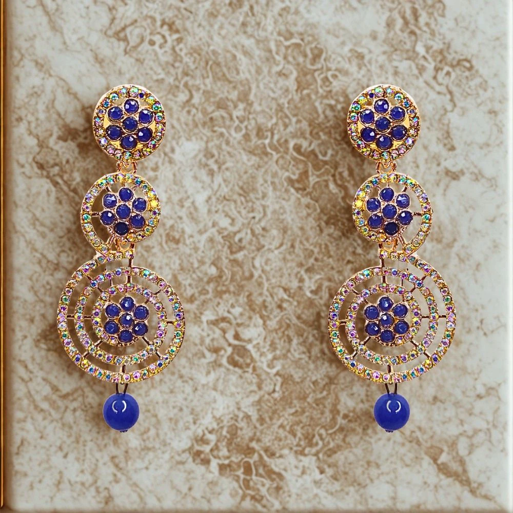 Tahaniya Pushpali Ranjana Floral Radiance Cascade Earring Drops & Danglers view 3