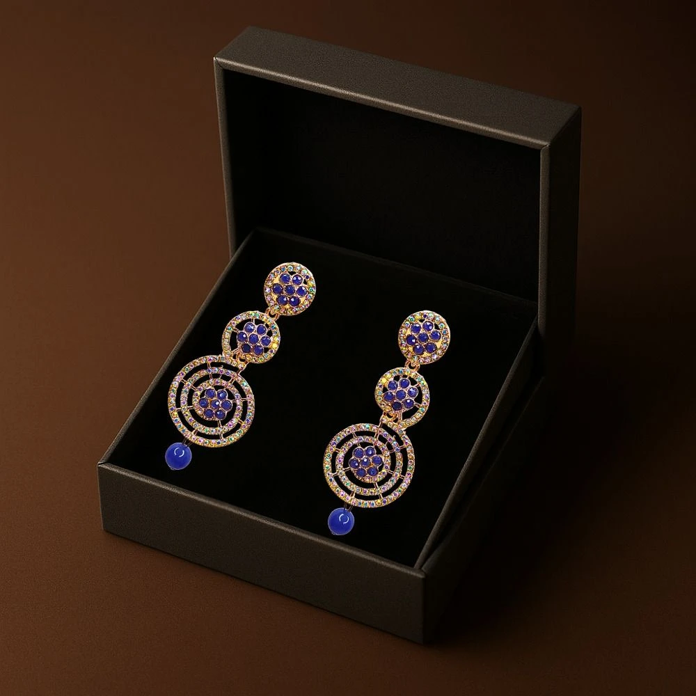 Tahaniya Pushpali Ranjana Floral Radiance Cascade Earring Drops & Danglers view 5