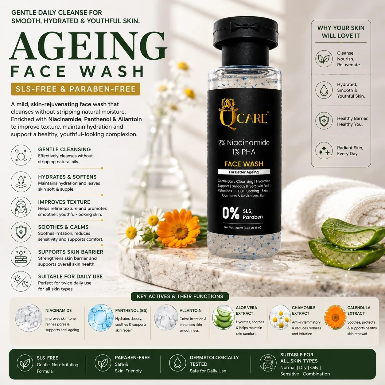 Ageing Face Wash (SLS-Free & Paraben-Free) view 2