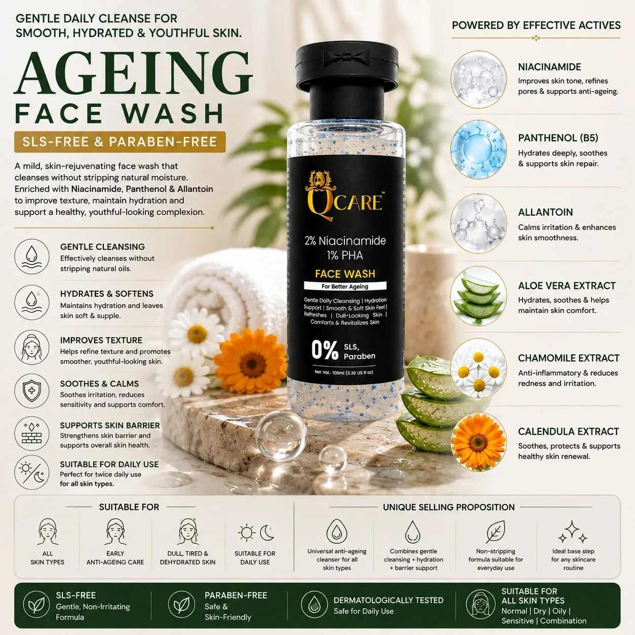Ageing Face Wash (SLS-Free & Paraben-Free) view 3
