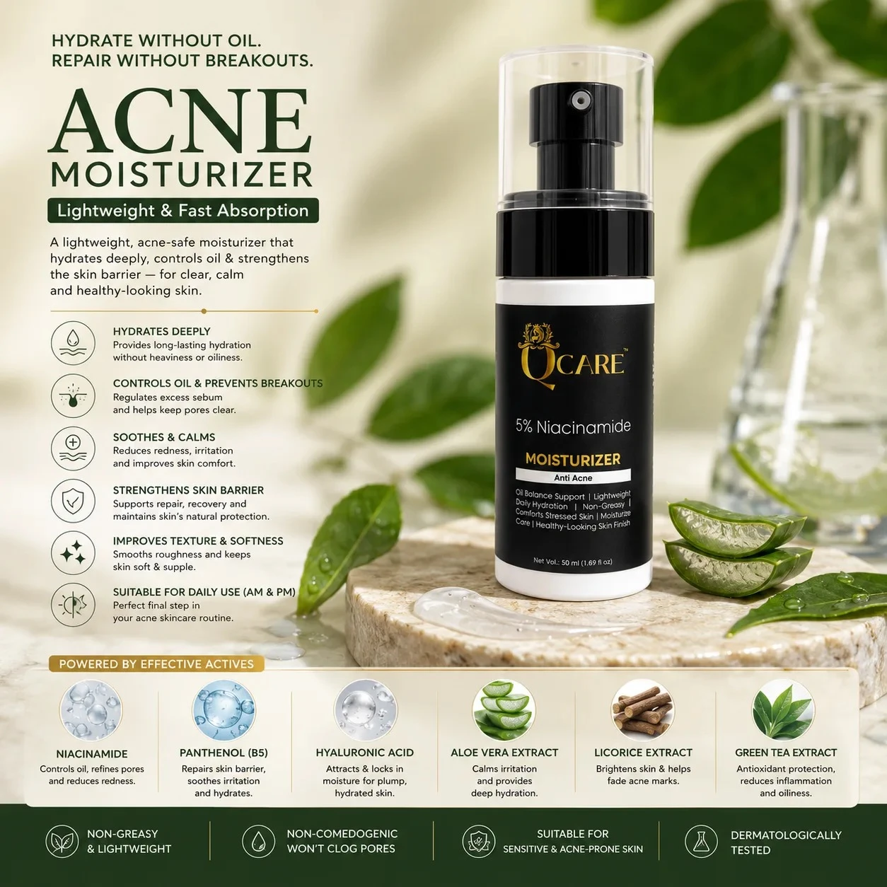 Acne Moisturizer (Lightweight & Fast Absorption) view 4