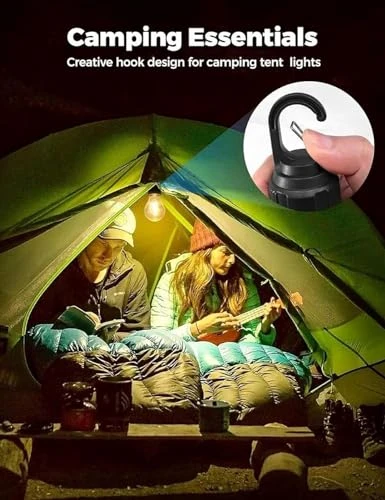 Rechargeable Camping Hanging Bulb, Waterproof LED Tent Light with USB Cable, 3 Modes Hanging Camping Lantern, Hanging Lamp for Hiking, Emergency, Household, Car Repairing (Multi) view 8