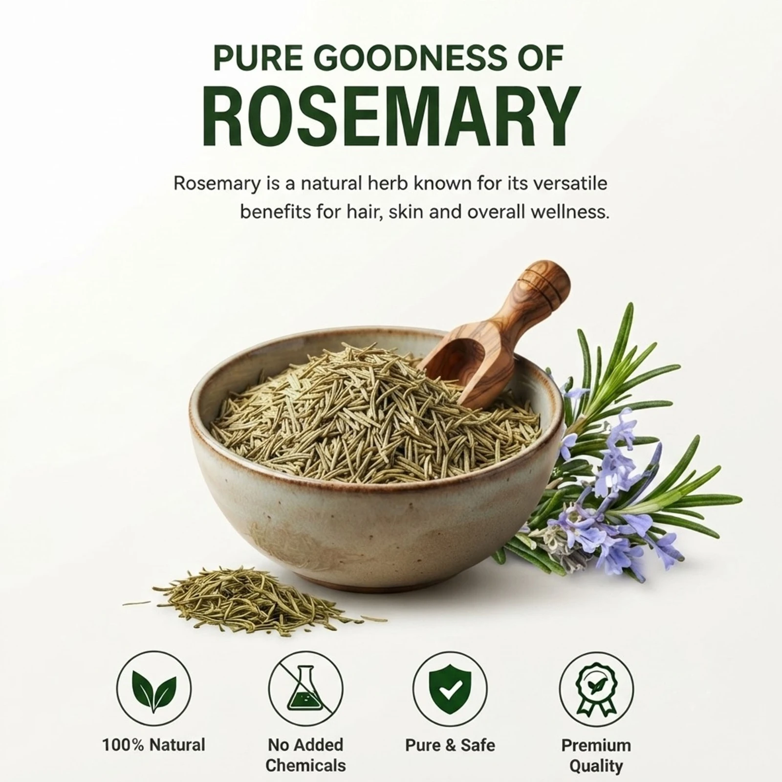 Krishak Organic Dehydrated Rosemary Leaf Pack of 2 view 2