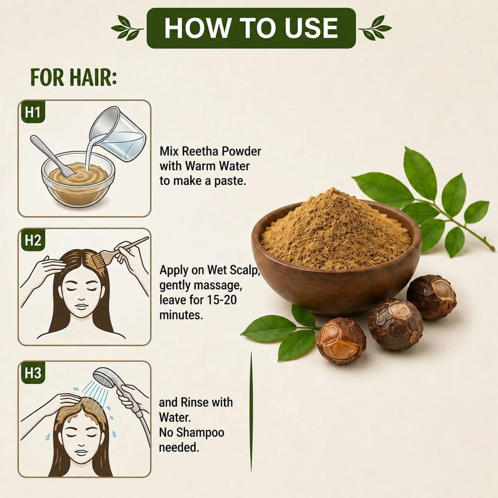 Krishak Organic Reetha Powder Hair Cleansing view 2