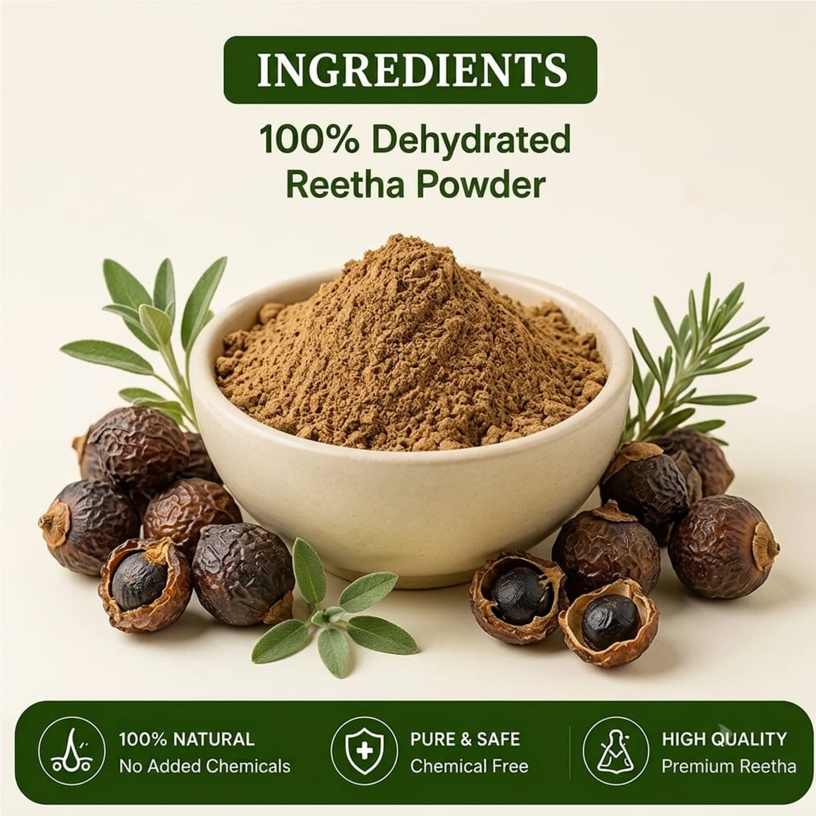 Krishak Organic Reetha Powder Hair Cleansing view 4