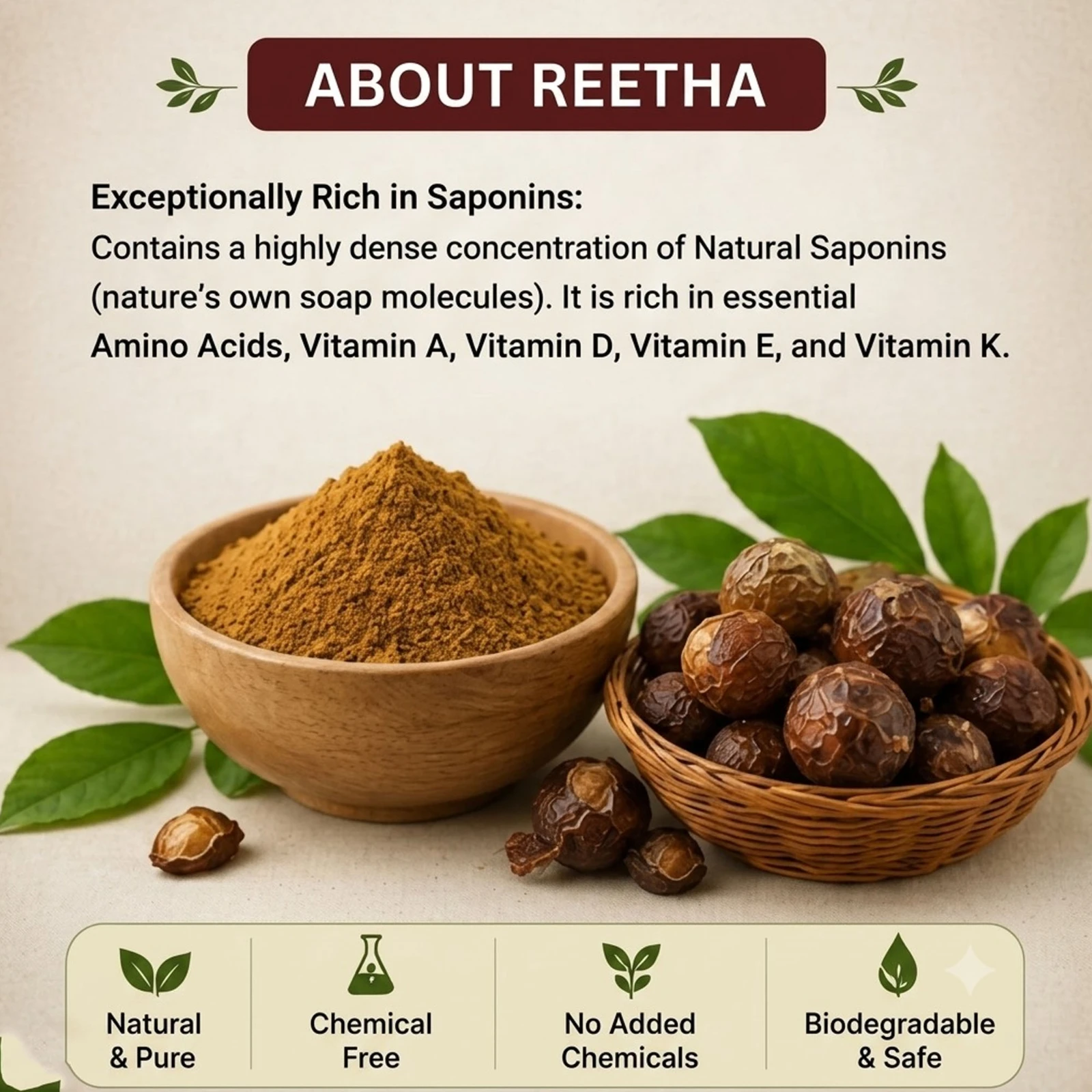 Krishak Organic Reetha Powder Hair Cleansing view 5