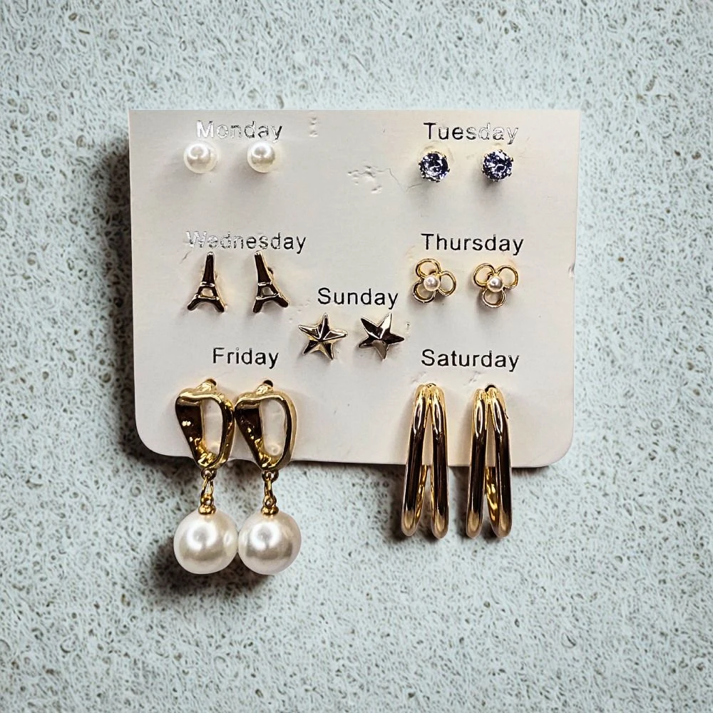 Tahaniya Seven Moods The Weekly Earring Combo Earring Set view 4