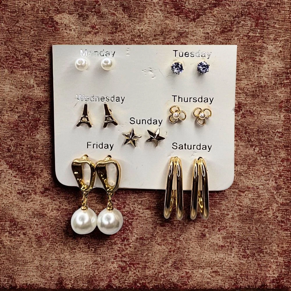 Tahaniya Seven Moods The Weekly Earring Combo Earring Set view 2