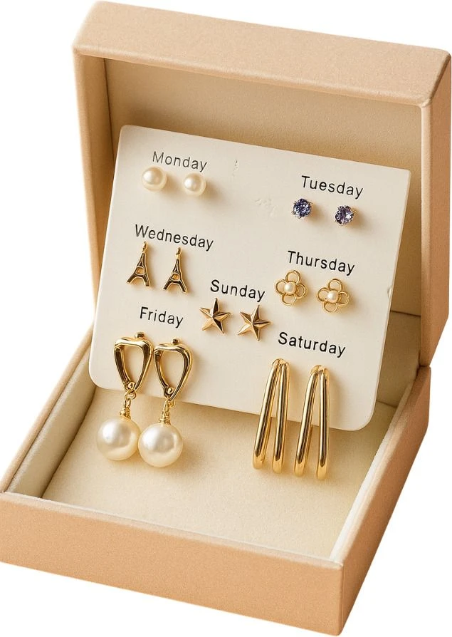 Tahaniya Seven Moods The Weekly Earring Combo Earring Set view 3