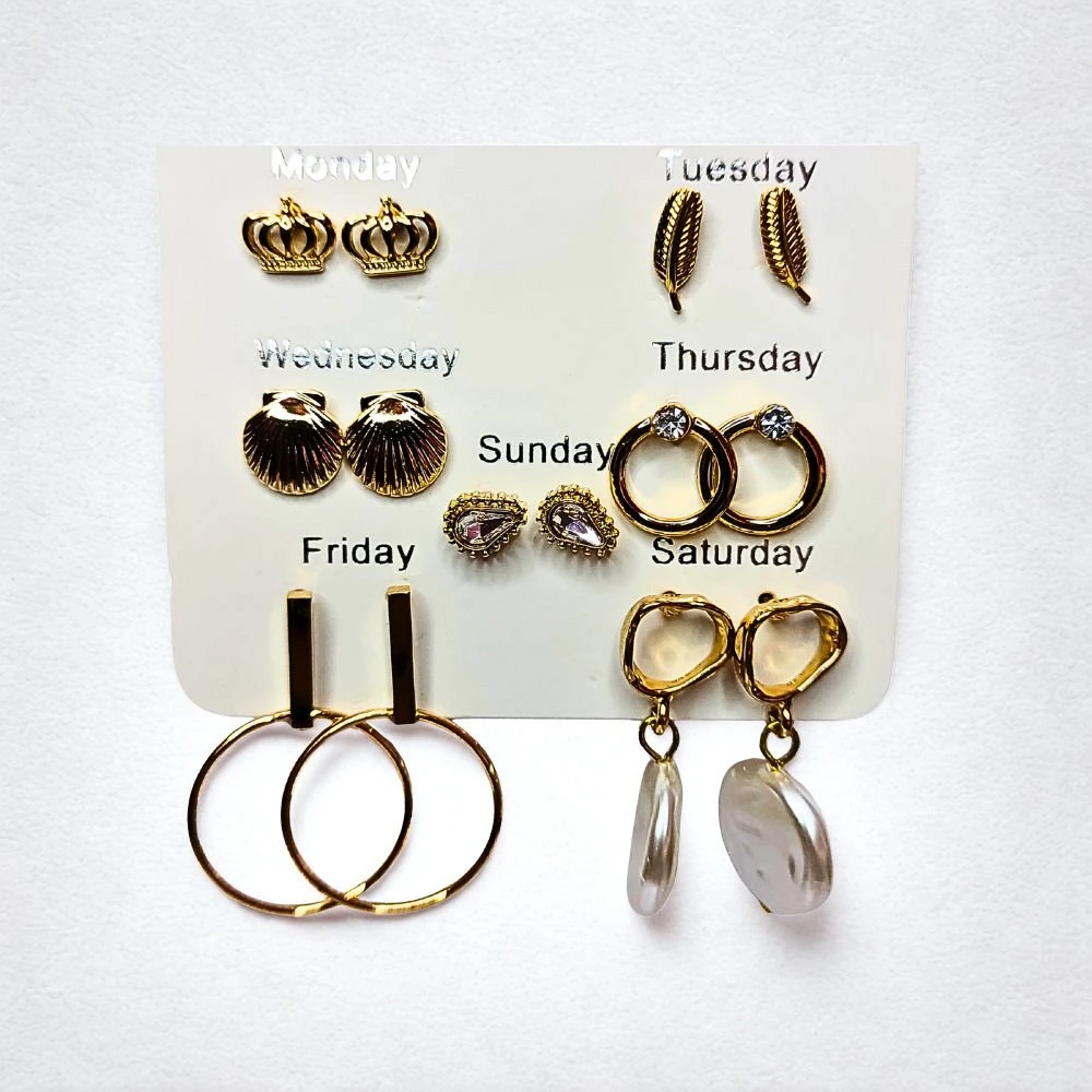 Tahaniya Seven Moods The Weekly Earring Combo Earring Set view 1