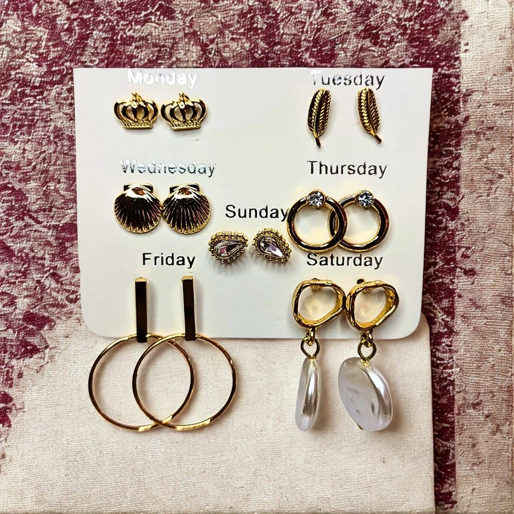 Tahaniya Seven Moods The Weekly Earring Combo Earring Set view 2
