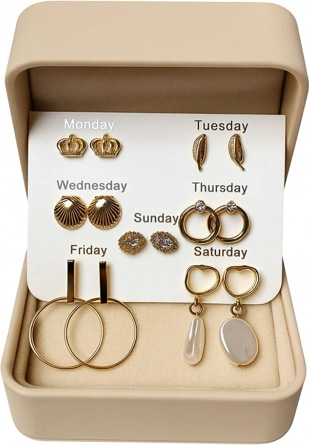 Tahaniya Seven Moods The Weekly Earring Combo Earring Set view 3