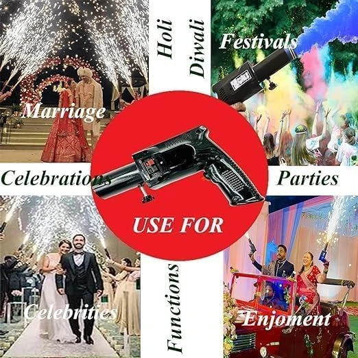 Design Studio Handheld Sparkler Pyro Toy Gun | Cold Pyro Gun for Pubs Events, Parties, Functions All Kind of Celebrations | Battey & Pyro Not Included | Sparkle Gun for Wedding view 4