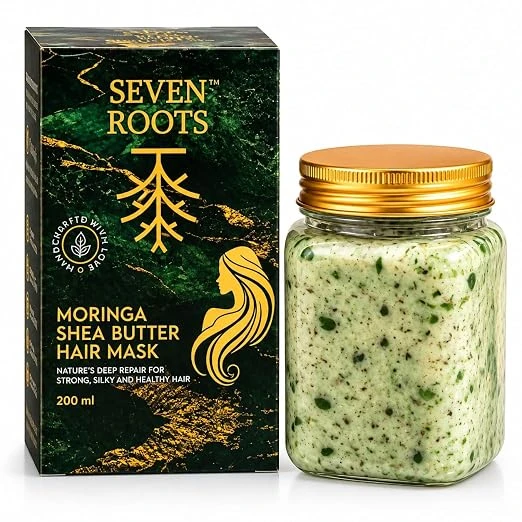 Seven Roots Moringa & Shea Butter Hair Mask – Deep Nourishing Treatment, 200 g view 4