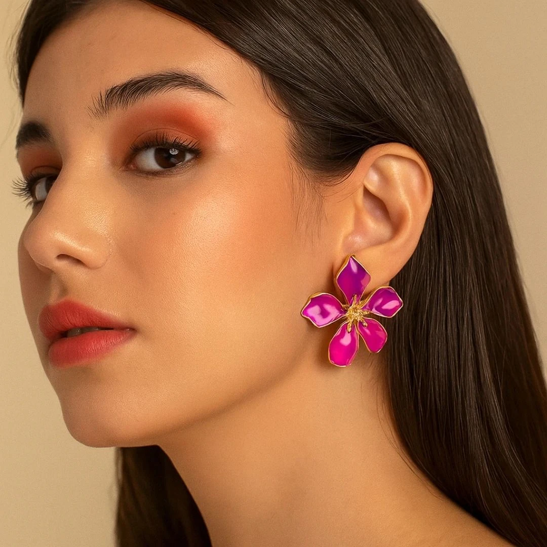 Tahaniya Korean Stud Earrings for women Stud Earring view 2