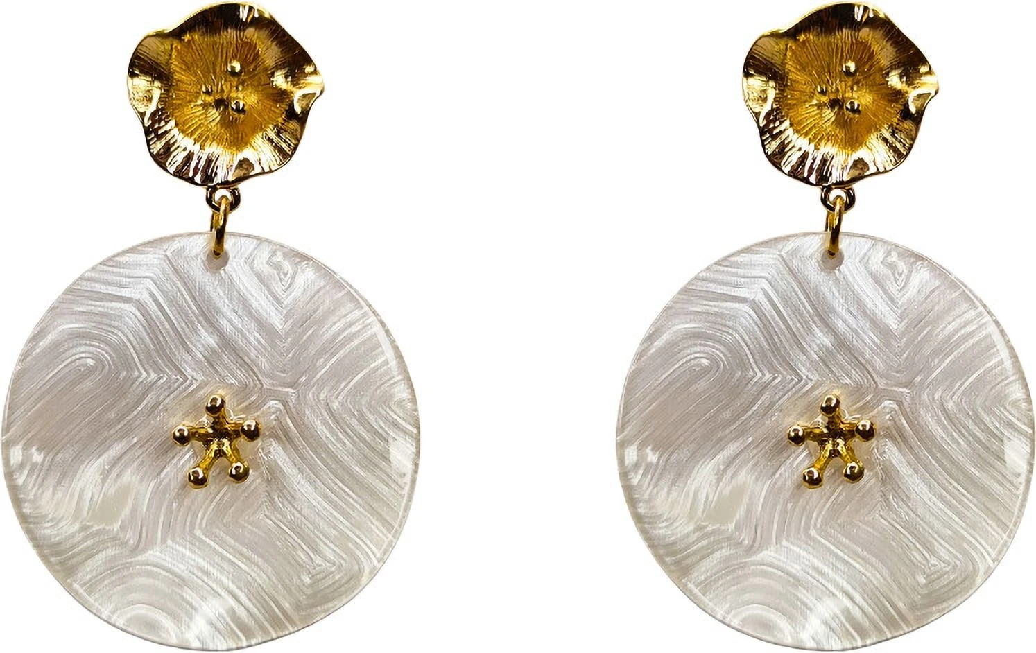Tahaniya Swarna Vritta Bloom Drops & Danglers view 1
