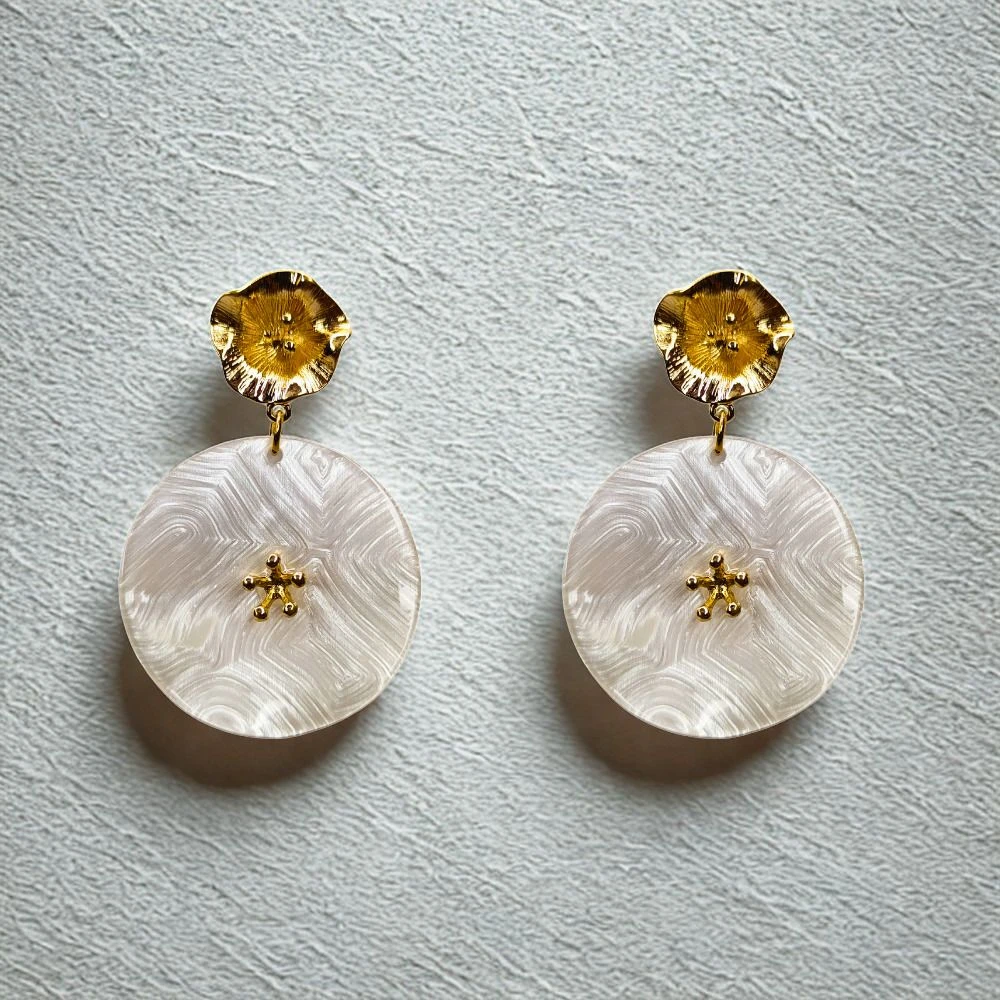 Tahaniya Swarna Vritta Bloom Drops & Danglers view 3