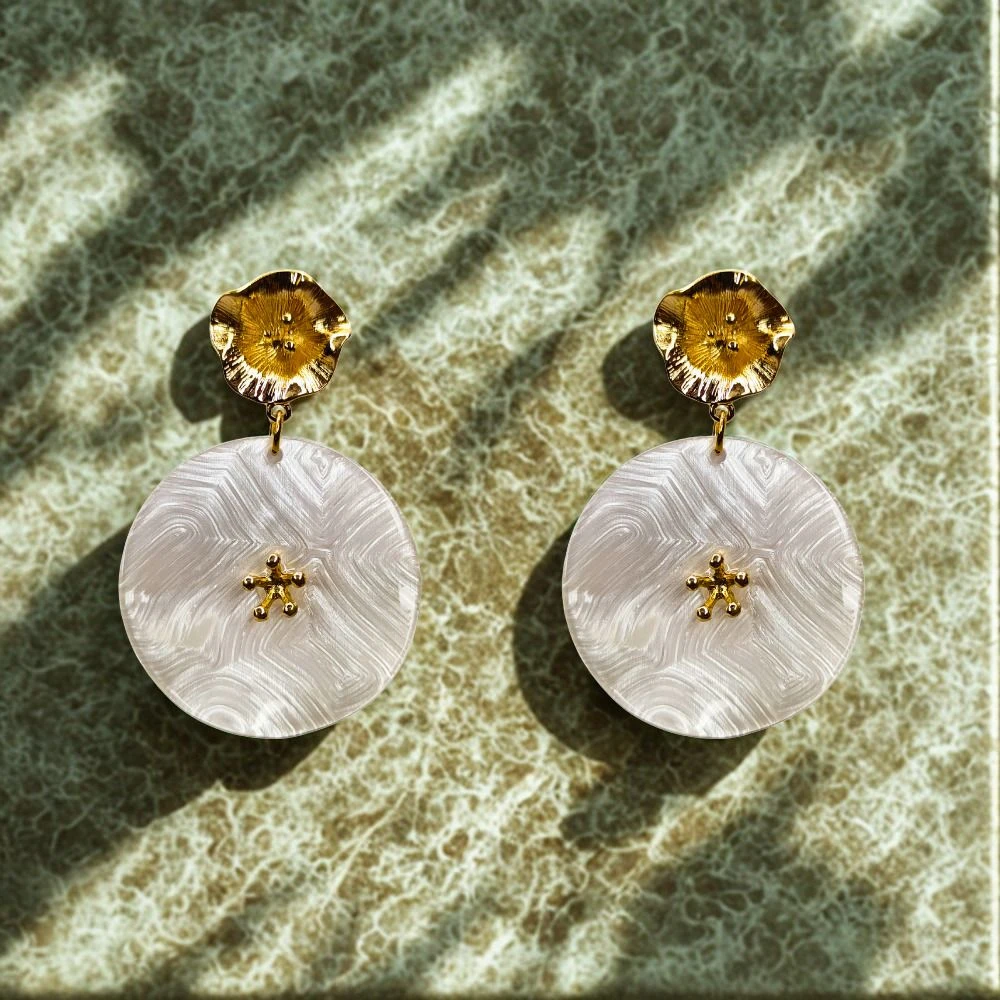 Tahaniya Swarna Vritta Bloom Drops & Danglers view 4