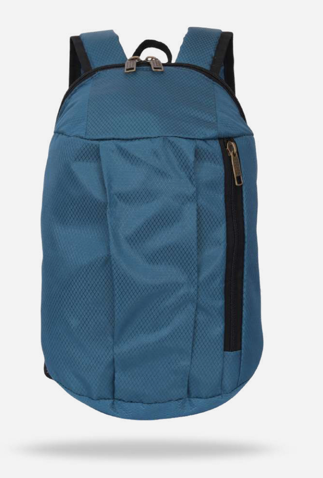 Athlix Blue Lightweight Casual Backpack with Front Zip Pocket