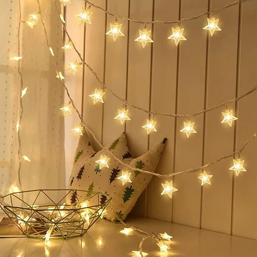 20 LED Star Lights Battery Operated for Bedroom Window Decoration view 1