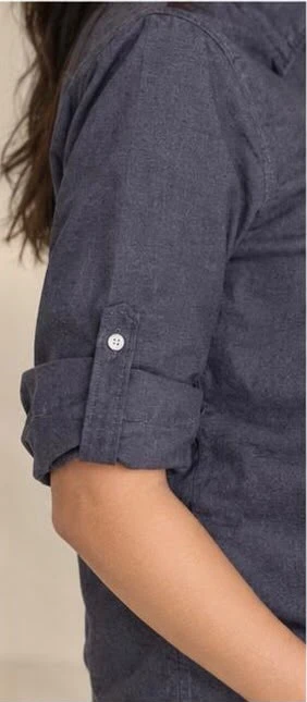 Women's Steel Grey - 100% Cotton - Oxford view 4