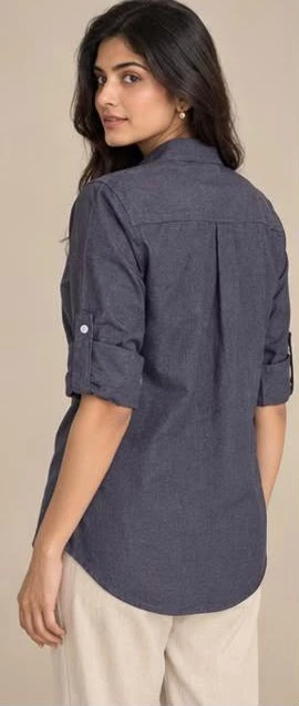 Women's Steel Grey - 100% Cotton - Oxford view 7