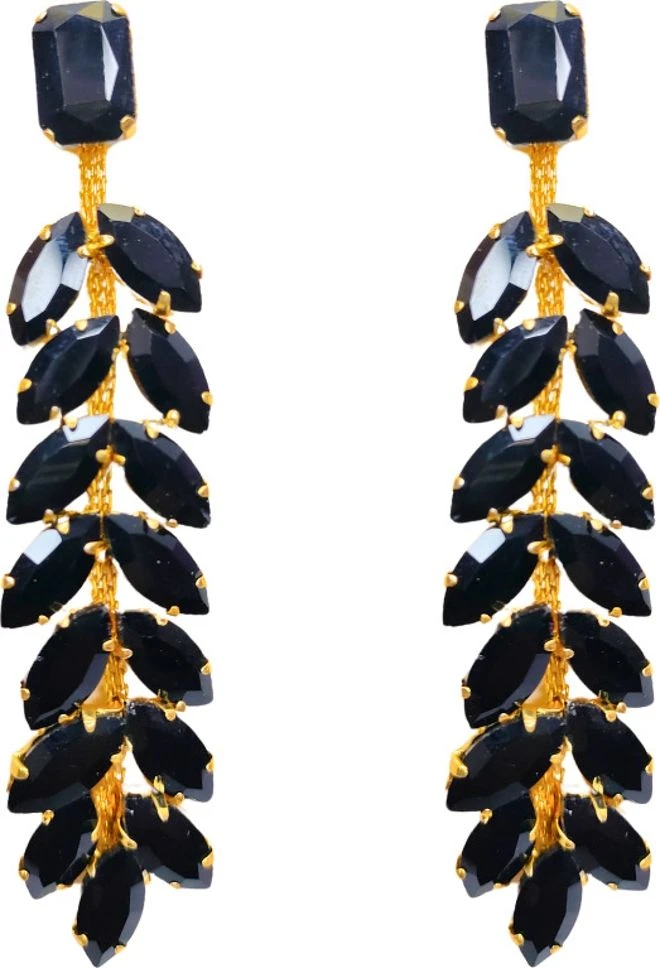 Tahaniya Crystal Cascade Drop Earrings Drops & Danglers view 1