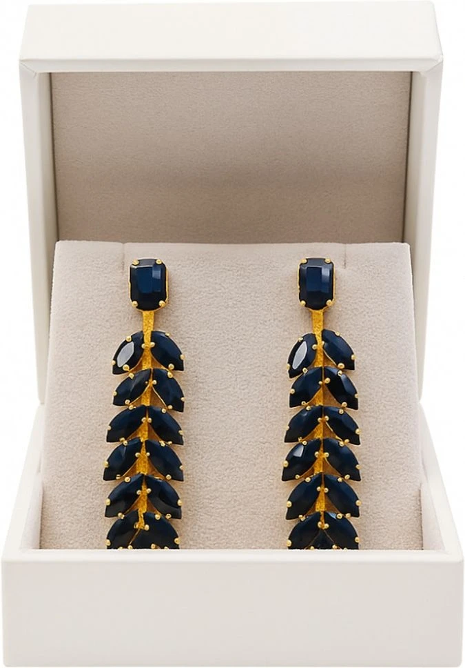 Tahaniya Crystal Cascade Drop Earrings Drops & Danglers view 5