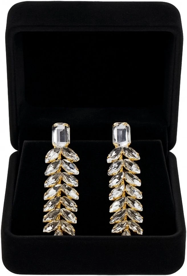 Tahaniya Crystal Cascade Drop Earrings Drops & Danglers view 5