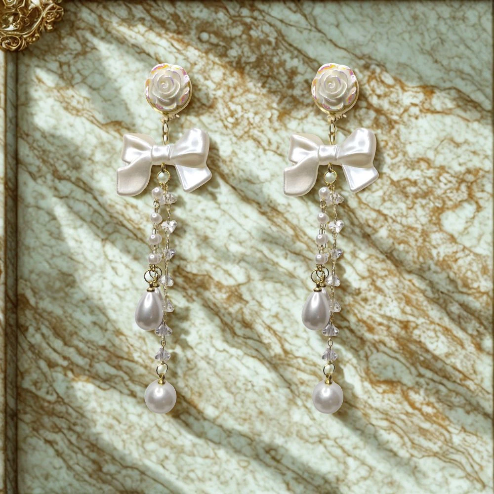 Tahaniya K-Bloom Pearl Drop Earrings Drops & Danglers view 2