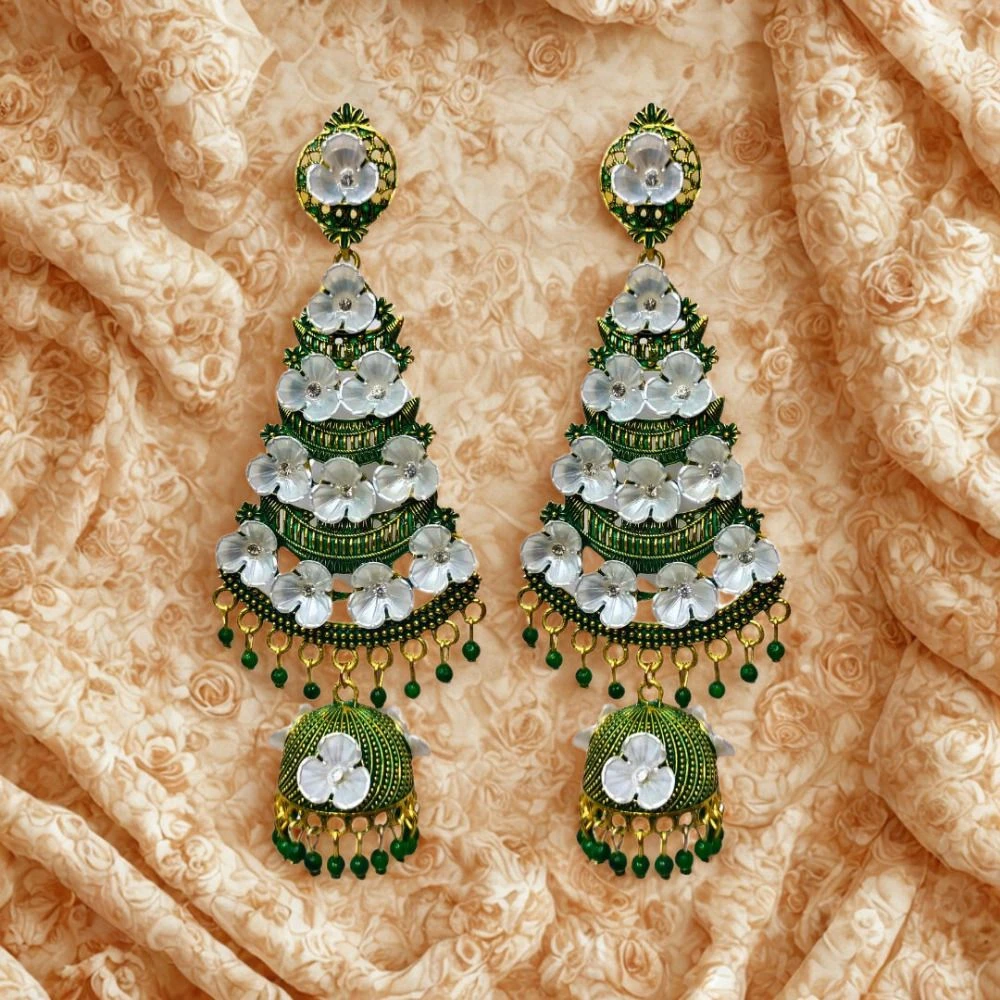 Tahaniya Sonrika Bloomed Jhumkas Jhumki Earring view 3
