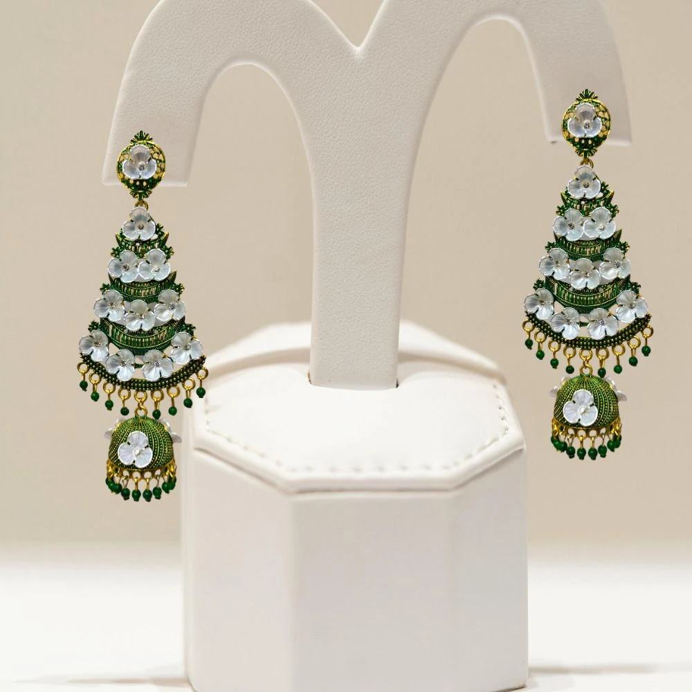 Tahaniya Sonrika Bloomed Jhumkas Jhumki Earring view 4