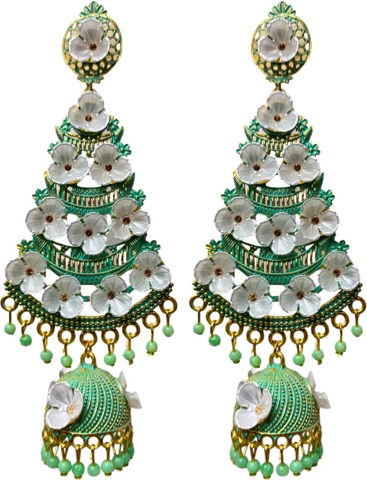 Tahaniya Sonrika Bloomed Jhumkas Jhumki Earring view 1