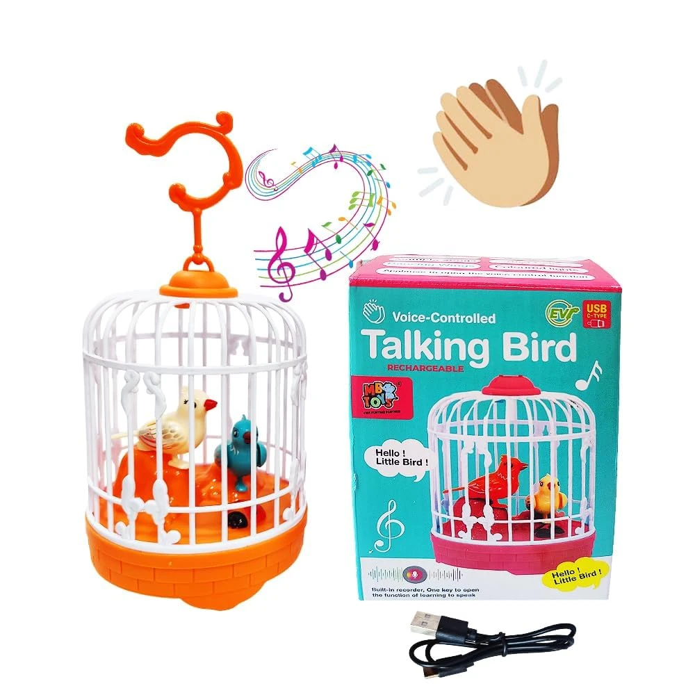 Design Studio Talking Bird Toy | Interactive, Repeat What You Said, Singing Fun, Educational & Entertaining for Kids & Children (Multicolor) view 1