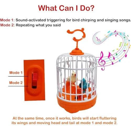 Design Studio Talking Bird Toy | Interactive, Repeat What You Said, Singing Fun, Educational & Entertaining for Kids & Children (Multicolor) view 3