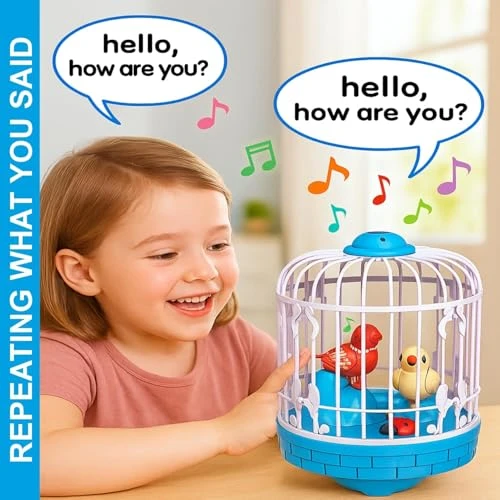 Design Studio Talking Bird Toy | Interactive, Repeat What You Said, Singing Fun, Educational & Entertaining for Kids & Children (Multicolor) view 8