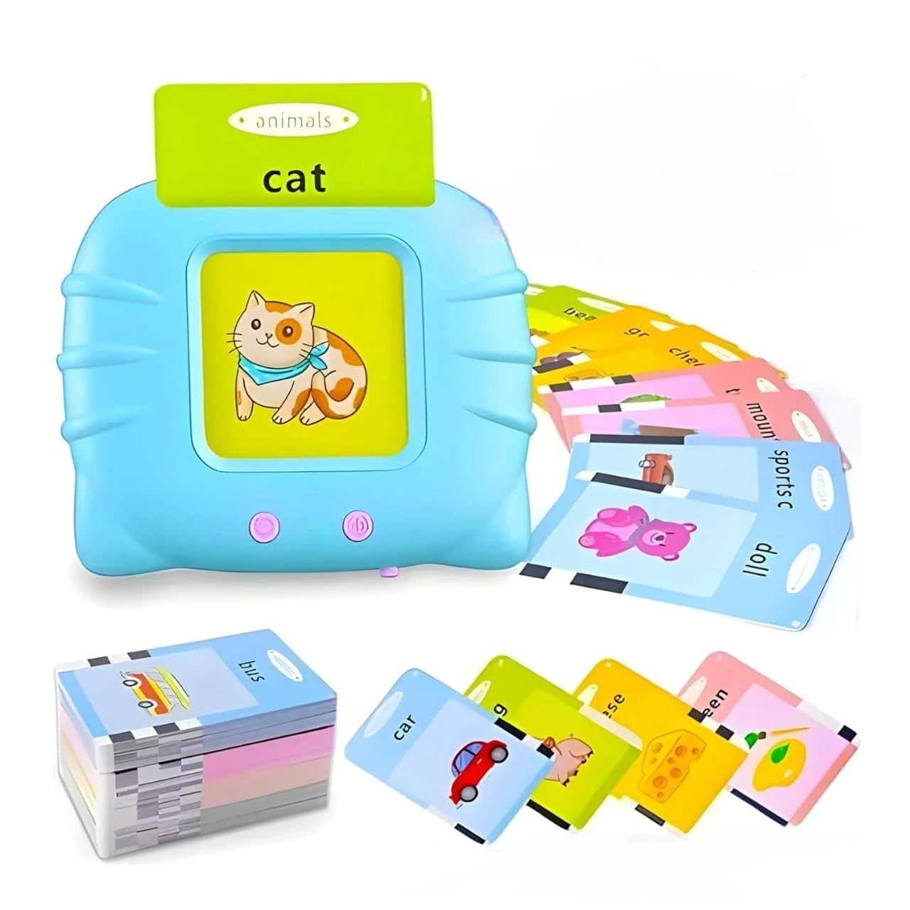 Talking Flash Cards Toy for Kids | 224-Word Learning Device for Toddlers | Montessori Learning Toys for Boys & Girls Ages 2-6 | Preschool Game & Birthday Present view 2