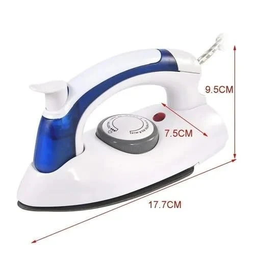 Mini Travel Steam Iron Dual Voltage, Compact Portable Clothes Iron with Foldable Handle, Non-Stick Soleplate Small Steam Iron Supports Dry & Steam Ironing for Home and Travel view 4
