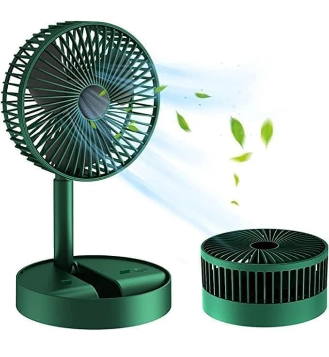 Desk Fan, Portable Fan 180° Ratatable Foldable Fan USB Rechargeable 3 Modes Bedroom Slient Fan for Home & Office view 1