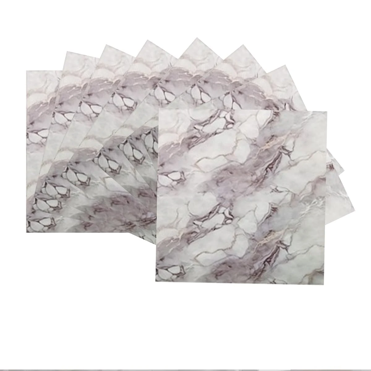 Design Studio Marble Tiles Top-Quality Self-Adhesive Wall Covering, Versatile, Water Resistant, and Scratch-Resistant Marble Wallpaper Sheet 60cm X 60cm X 3mm (Area Cover 4 Sq.Ft) (White Brown) view 1