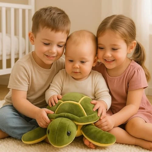 Design Studio 26cm Turtle Soft Toy for Kids Tortoise Plush Toys Gift Babies Cuddly Animal Stuffed Cute Teddy Bear Plushie Safe & Huggable Gifts for Toddlers, Boys & Girls view 3