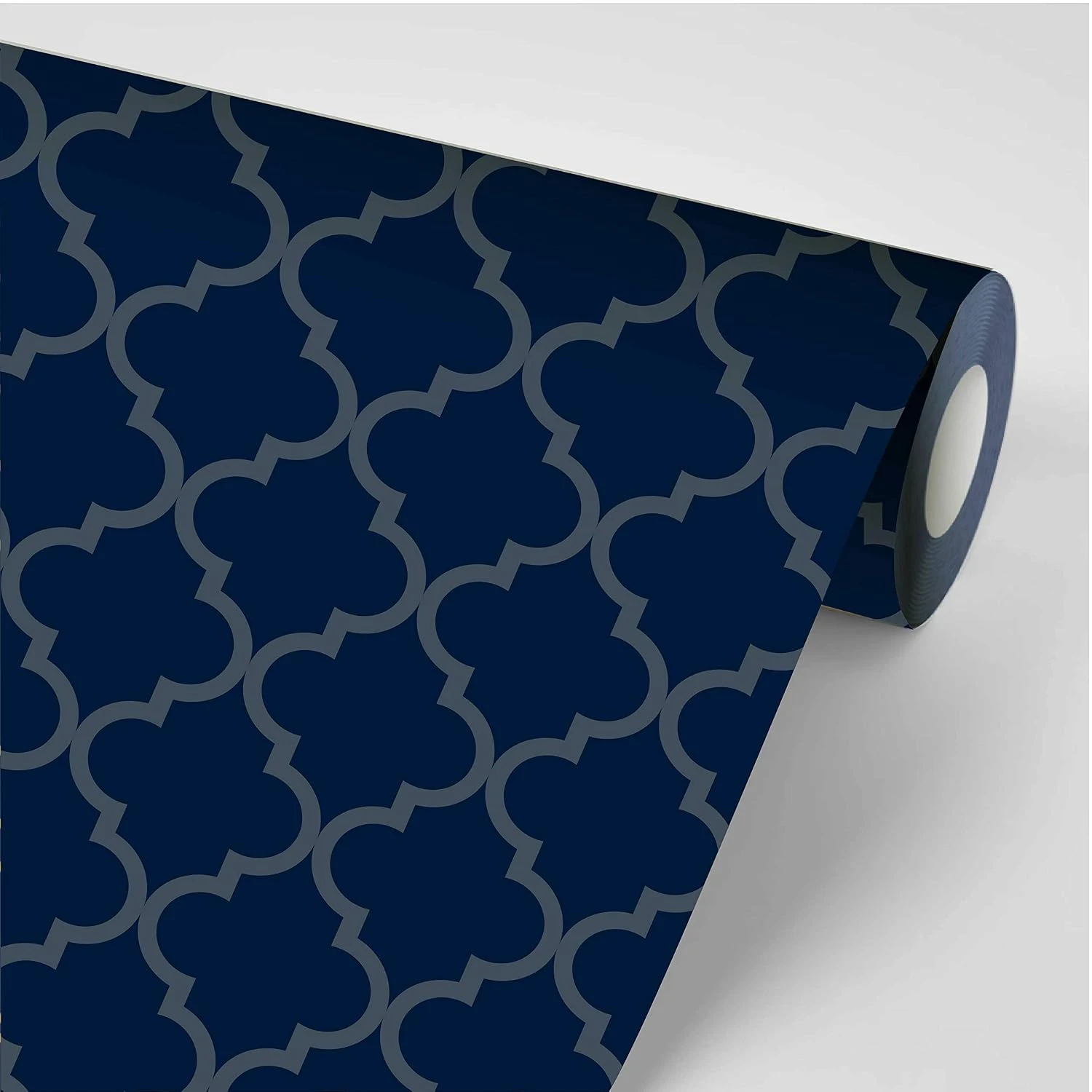 Design Studio | Vinyl Wallpaper | Damask Mesh Green | 228 cm X 45 cm (Blue) view 1