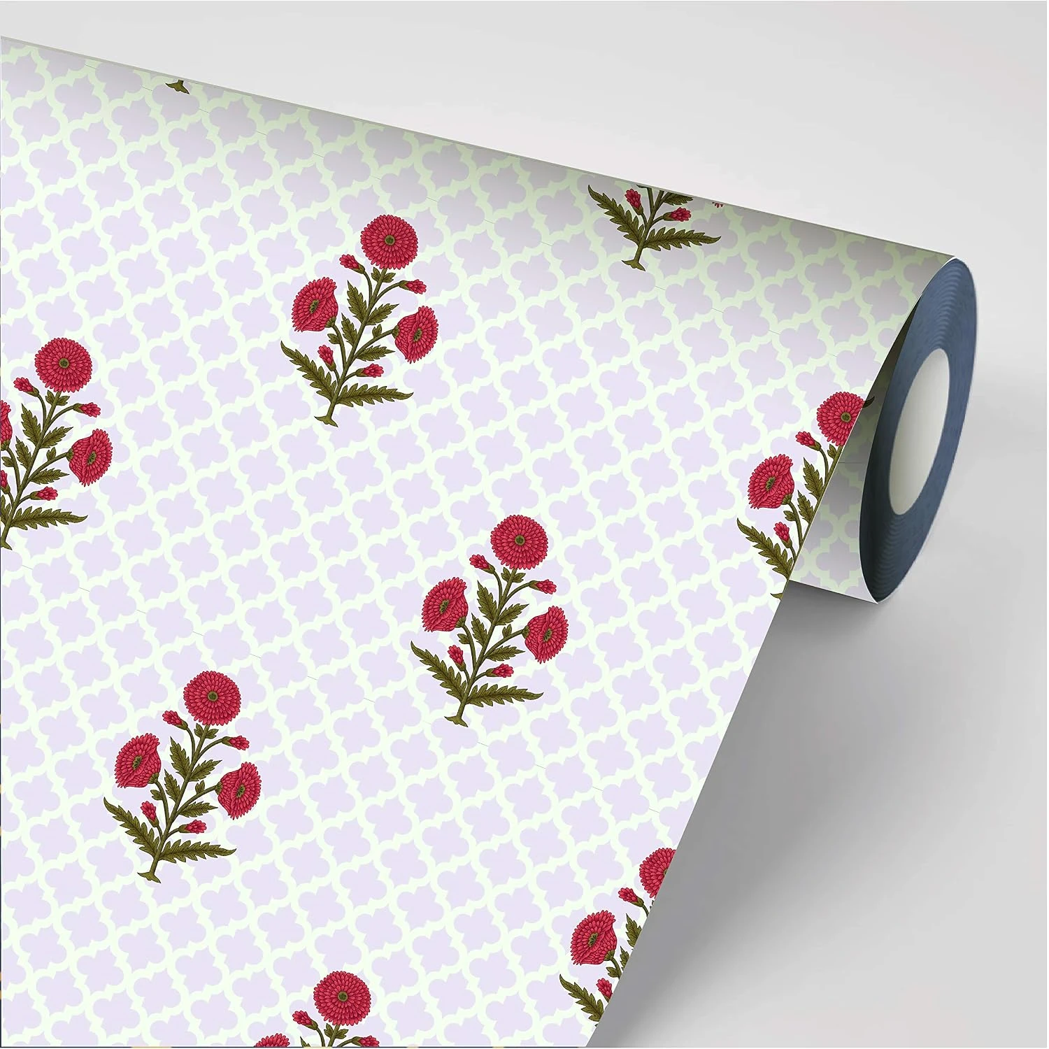Design Studio | Vinyl Wallpaper | Flowers Divine Collection | 228 cm x 45 cm (Light Purple) view 1
