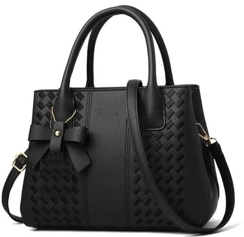 Women Handbags PU Leather Totes Bag Top-handle Embroidery Crossbody Shoulder Bag Lady Simple Style Hand Bags Shoulder Bag for Women (Color : Blue, Size : 26x10x20cm) view 1